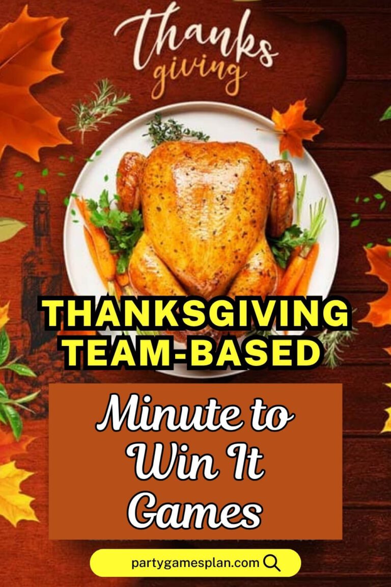Thanksgiving Team-Based Minute to Win It Games