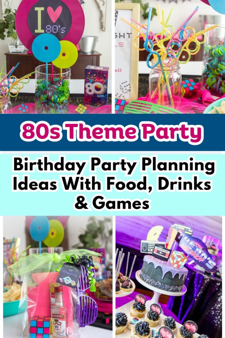 80s Theme Party -Birthday Party Planning Ideas With Food, Drinks & Games