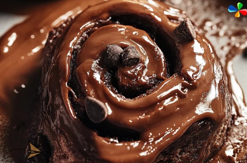 Chocolate Cinnamon Rolls with Hazelnut Icing