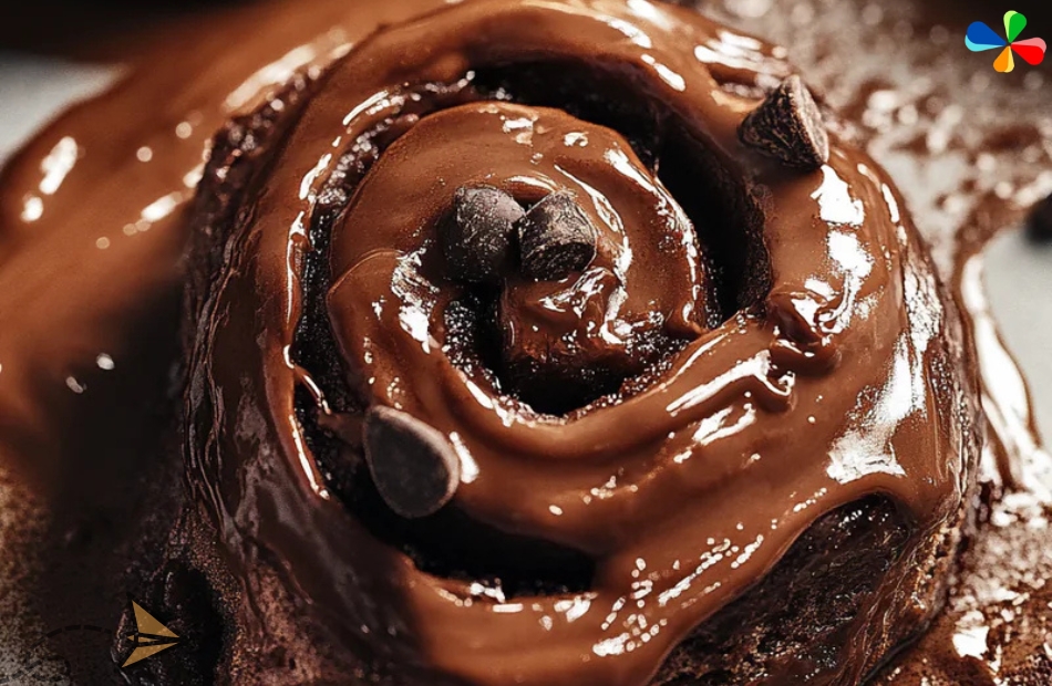 Chocolate Cinnamon Rolls with Hazelnut Icing