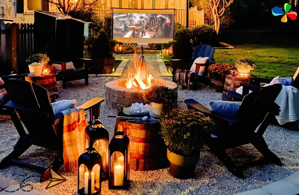 Outdoor Campfire Party for a Cozy Vibe